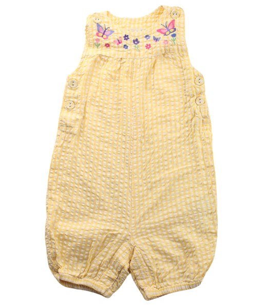 A White Overall Shorts from Jojo Maman Bébé in size 2T for girl. (Front View)