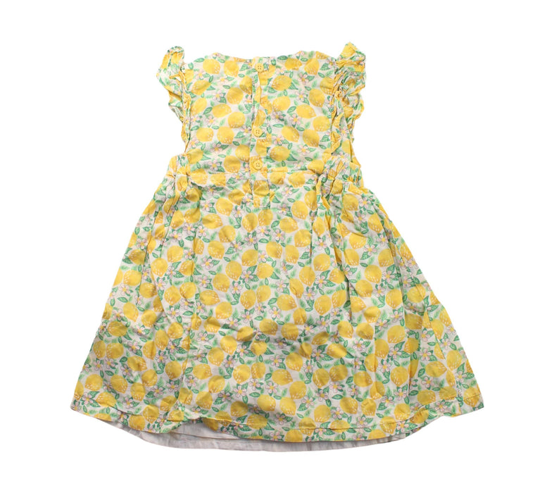 A Yellow Short Sleeve Dresses from Jojo Maman Bébé in size 2T for girl. (Back View)