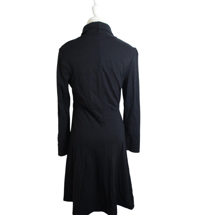 A Black Long Sleeve Dresses from Seraphine in size M for maternity. (Back View)