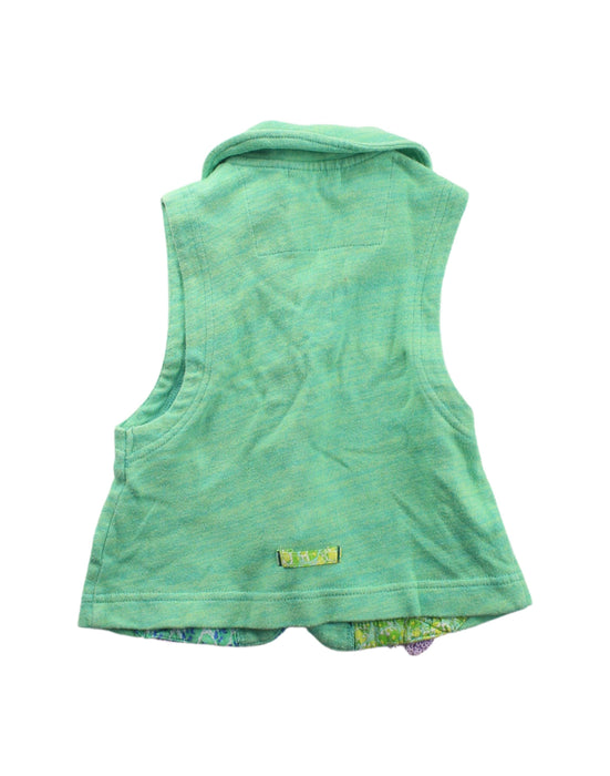A Green Dress Up Vests from Ragmart in size 2T for girl. (Back View)