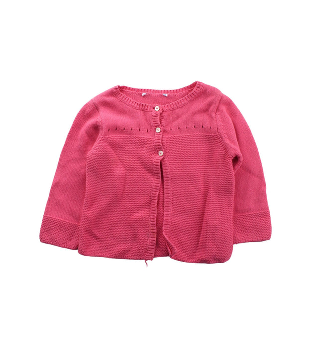 A Pink Cardigans from Jacadi in size 12-18M for girl. (Front View)