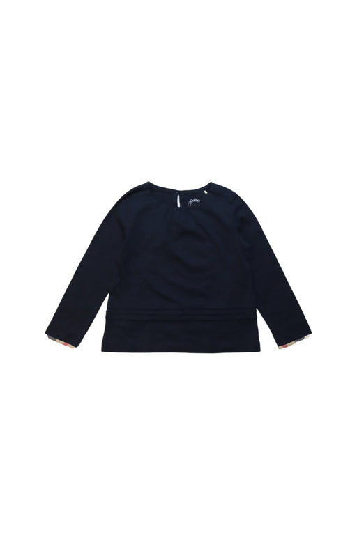 A Navy Long Sleeve Tops from Burberry in size 2T for girl. (Front View)