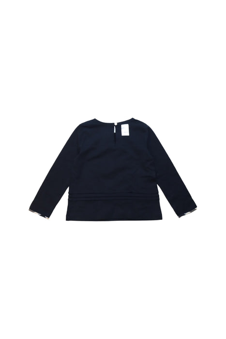 A Navy Long Sleeve Tops from Burberry in size 2T for girl. (Back View)