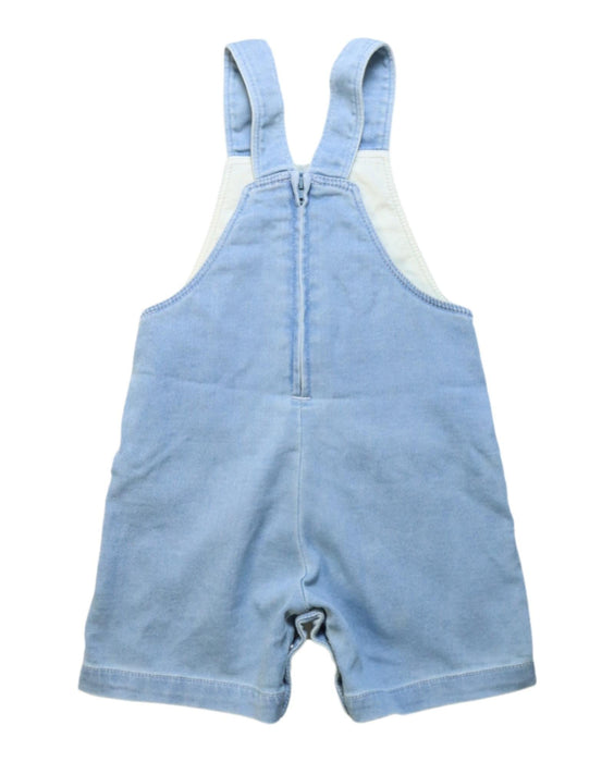 A Blue Overall Shorts from Petit Bateau in size 6-12M for boy. (Back View)