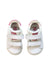 A White Sneakers from Adidas in size 12-18M for girl. (Back View)