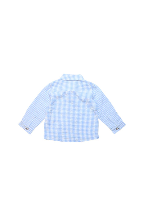 A Blue Long Sleeve Shirts from Cotton Pigs in size 6-12M for boy. (Back View)