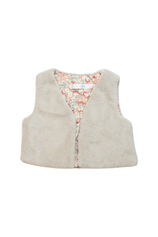 A Ivory Outerwear Vests from Troizenfants in size 0-3M for girl. (Front View)