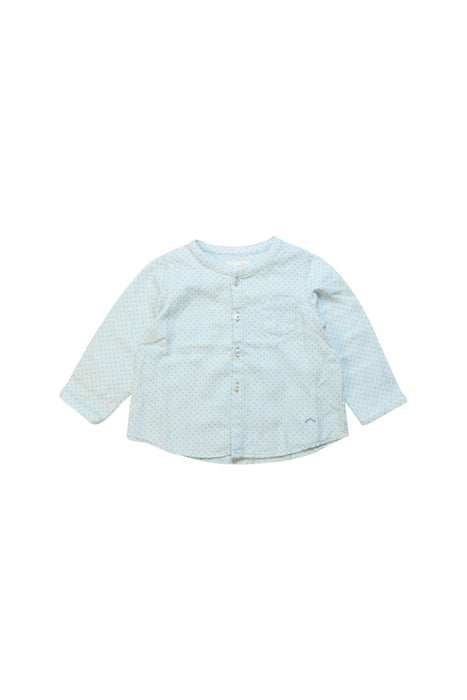 A Blue Long Sleeve Tops from Nanos in size 6-12M for boy. (Front View)