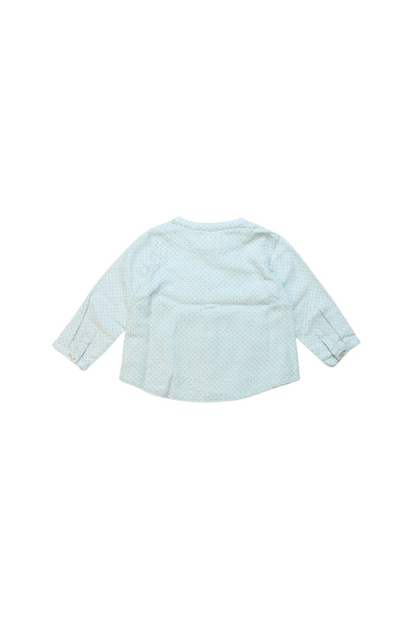 A Blue Long Sleeve Tops from Nanos in size 6-12M for boy. (Back View)