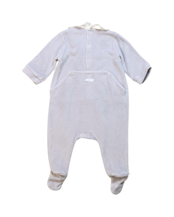 A White Onesies from Jacadi in size 0-3M for girl. (Back View)