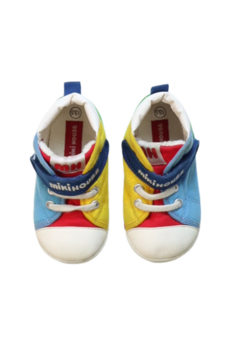 A Multicolour Sneakers from Miki House in size 18-24M for boy. (Back View)