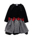 A Black Long Sleeve Dresses from Moody Tiger in size 4T for girl. (Front View)