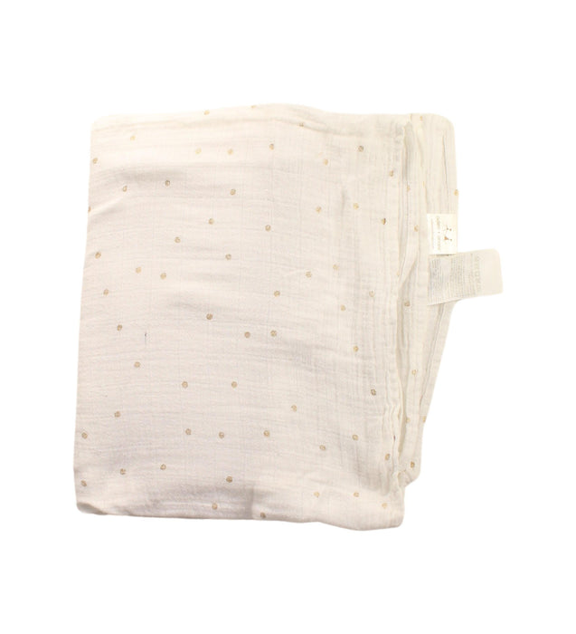 A White Swaddles from Aden & Anais in size O/S for neutral. (Front View)
