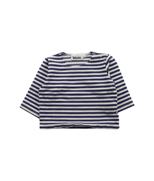 A Blue Long Sleeve T Shirts from Molo in size 6-12M for girl. (Front View)