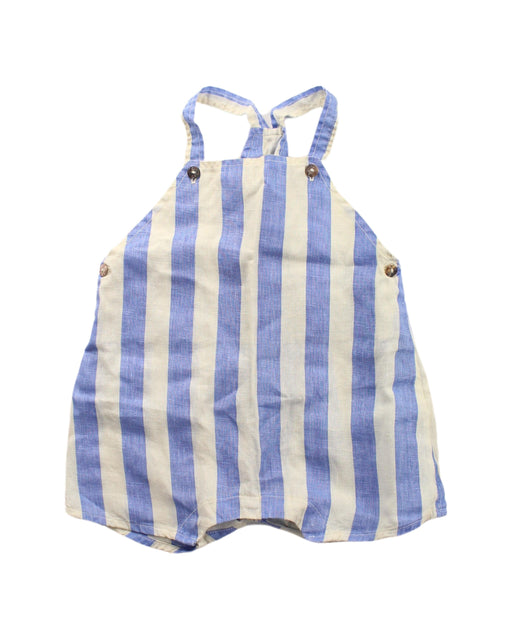 A Blue Overall Shorts from Omibia in size 6-12M for boy. (Front View)
