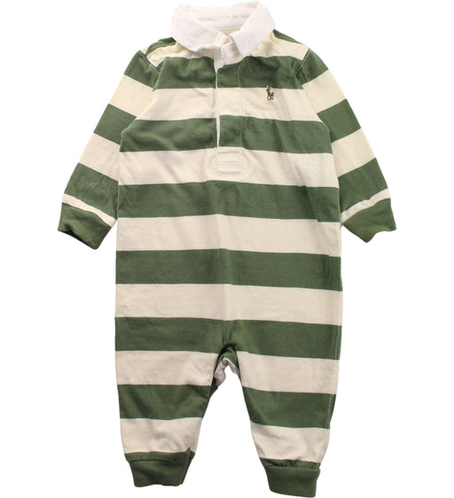 A Green Long Sleeve Jumpsuits from Ralph Lauren in size 3-6M for boy. (Front View)