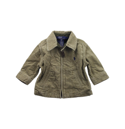 A Green Lightweight Jackets from Polo Ralph Lauren in size 6-12M for boy. (Front View)