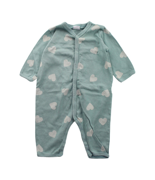 A Green Long Sleeve Jumpsuits from Petit Bateau in size 3-6M for girl. (Front View)