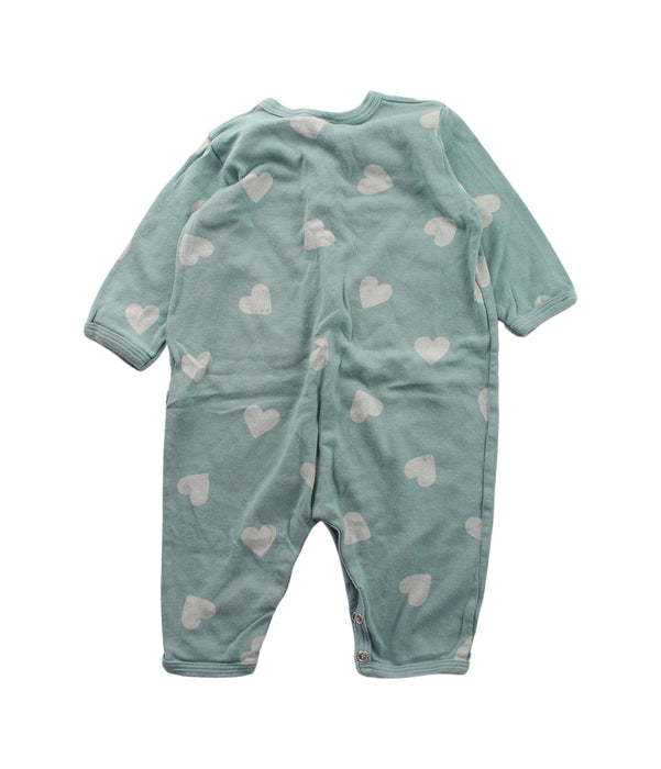 A Green Long Sleeve Jumpsuits from Petit Bateau in size 3-6M for girl. (Back View)