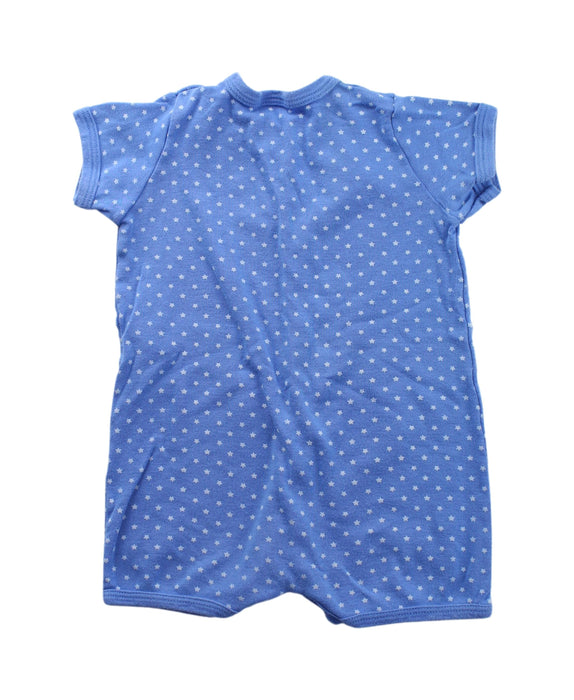 A Blue Short Sleeve Rompers from Petit Bateau in size 3-6M for boy. (Back View)