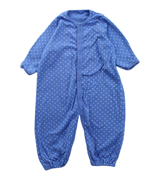 A Blue Long Sleeve Jumpsuits from Petit Bateau in size 6-12M for girl. (Front View)