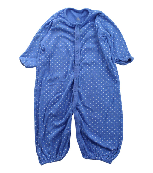 A Blue Long Sleeve Jumpsuits from Petit Bateau in size 6-12M for girl. (Front View)