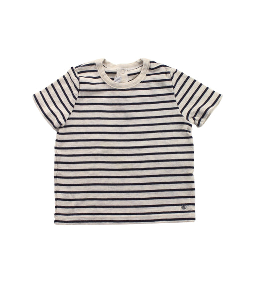 A Black Short Sleeve T Shirts from Petit Bateau in size 6-12M for boy. (Front View)