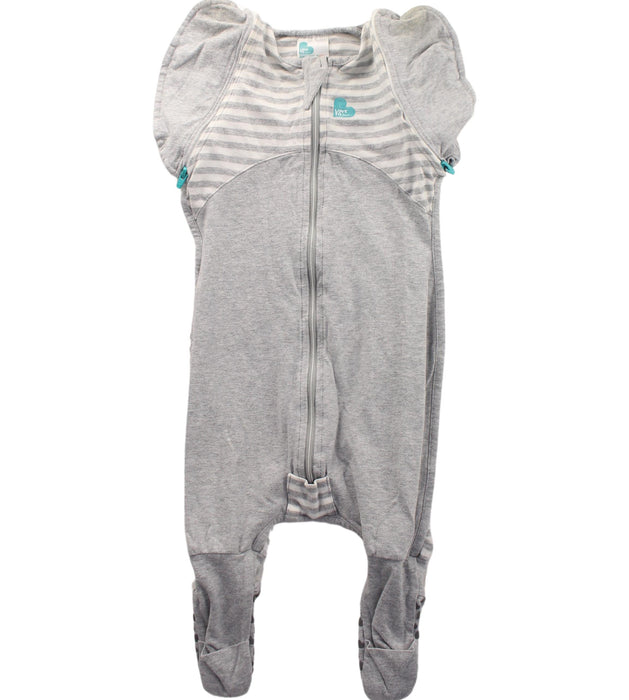 A Grey Sleepsacs from Love To Dream in size 6-12M for girl. (Front View)