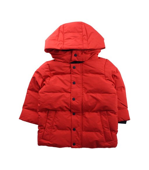 A Red Puffer/Quilted Coats & Outerwear from Jacadi in size 2T for girl. (Front View)