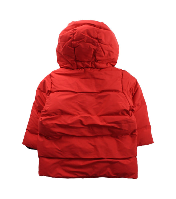 A Red Puffer/Quilted Coats & Outerwear from Jacadi in size 2T for girl. (Back View)