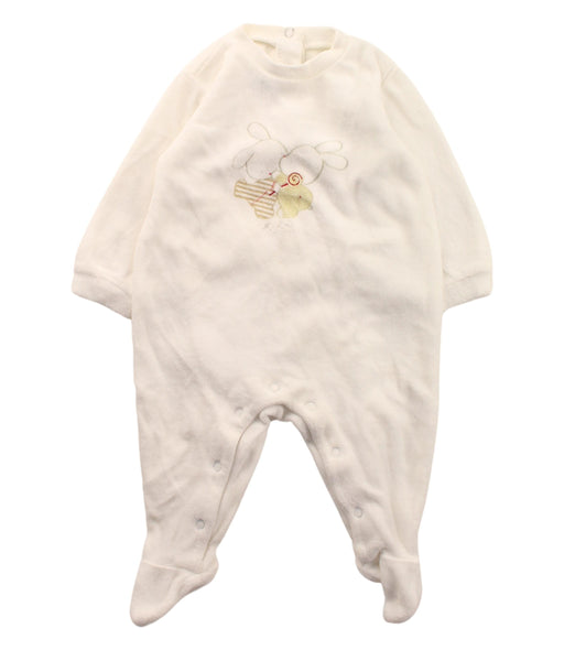 A White Onesies from Chicco in size 0-3M for girl. (Front View)