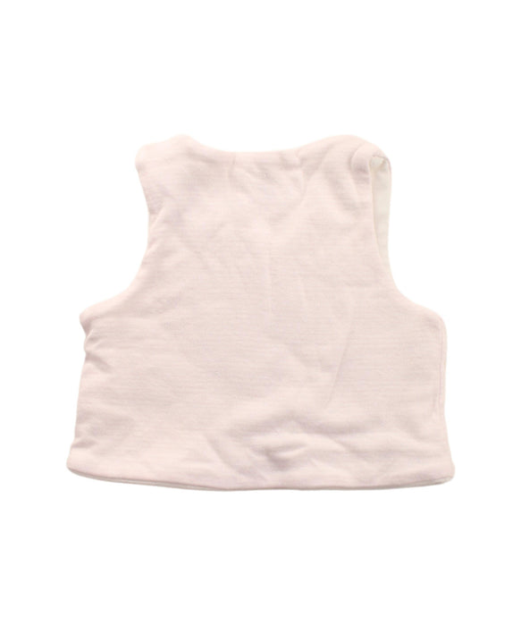 A White Dress Up Vests from Petit Bateau in size 0-3M for girl. (Back View)