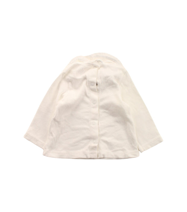 A White Long Sleeve Tops from Petit Bateau in size 0-3M for girl. (Back View)