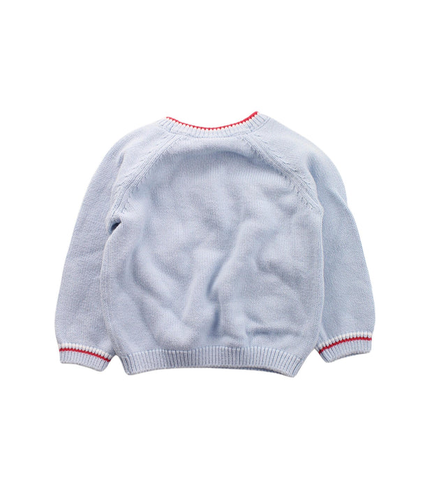 A Blue Knit Sweaters from The Little White Company in size 0-3M for boy. (Back View)