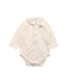 A White Long Sleeve Bodysuits from Bout'Chou in size 3-6M for boy. (Front View)