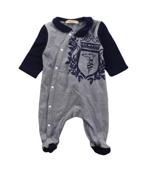 A Blue Onesies from Trussardi in size 0-3M for boy. (Front View)