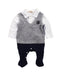 A Blue Onesies from Trussardi in size 0-3M for boy. (Front View)