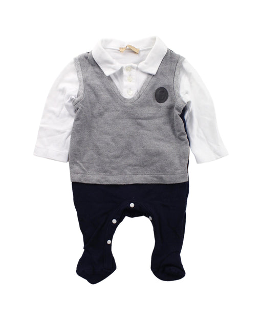 A Blue Onesies from Trussardi in size 0-3M for boy. (Front View)