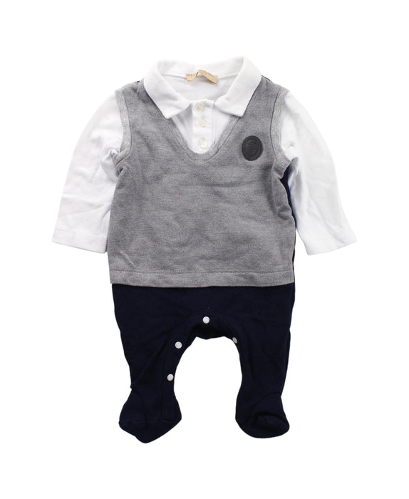 A Blue Onesies from Trussardi in size 0-3M for boy. (Front View)