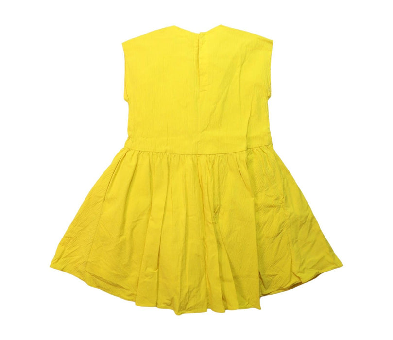 A Yellow Sleeveless Dresses from COS in size 4T for girl. (Back View)