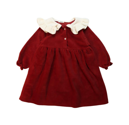 A Red Long Sleeve Dresses from Aosta in size 4T for girl. (Front View)