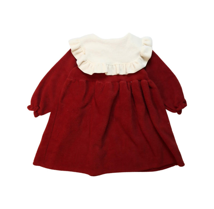 A Red Long Sleeve Dresses from Aosta in size 4T for girl. (Back View)
