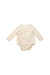 A Ivory Long Sleeve Bodysuits from CIGOGNE Bébé in size 6-12M for neutral. (Front View)