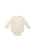 A Ivory Long Sleeve Bodysuits from CIGOGNE Bébé in size 6-12M for neutral. (Back View)