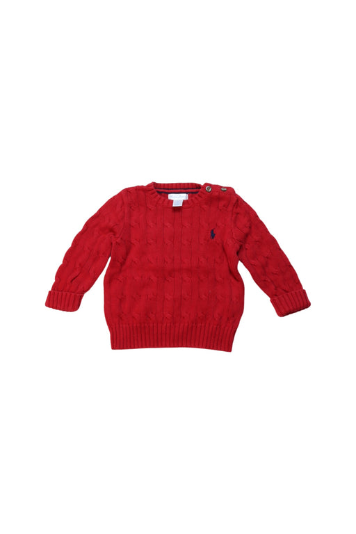 A Red Knit Sweaters from Ralph Lauren in size 6-12M for girl. (Front View)
