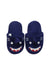 A Navy Slippers from Pottery Barn in size 4T for neutral. (Back View)