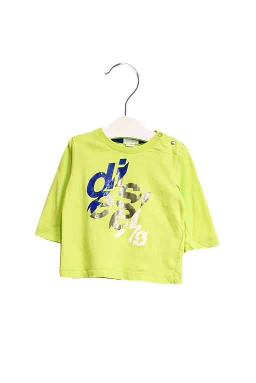 A Green Long Sleeve Tops from Diesel in size 3-6M for boy. (Front View)