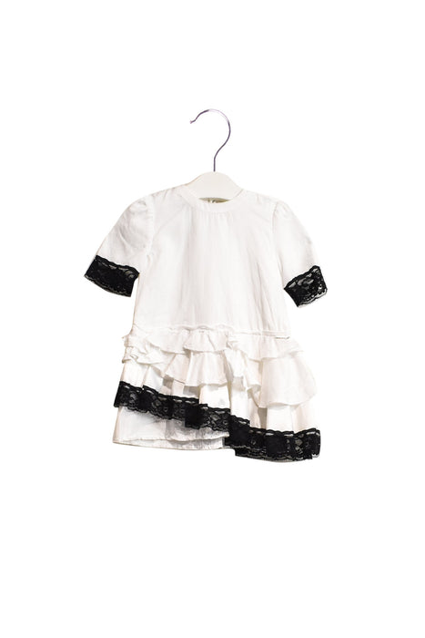 A White Short Sleeve Dresses from Diesel in size 3-6M for girl. (Front View)