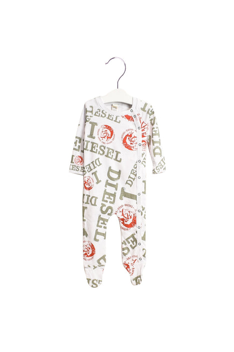A White Long Sleeve Jumpsuits from Diesel in size 3-6M for boy. (Front View)