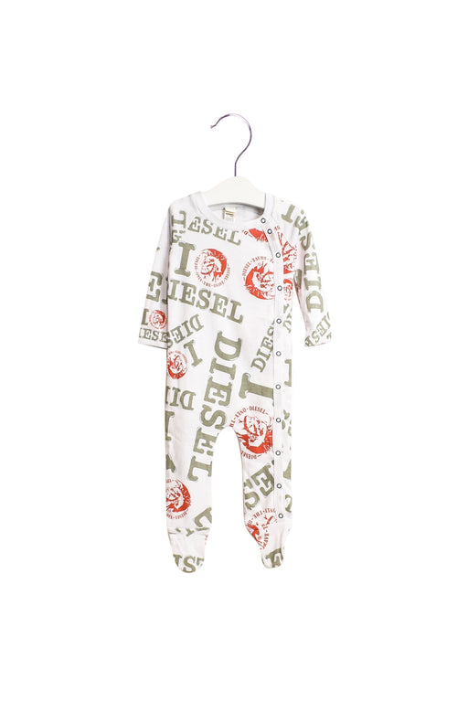 A White Long Sleeve Jumpsuits from Diesel in size 3-6M for boy. (Front View)